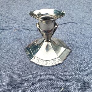 E.P. Zinc Vintage Silver Candle Holder